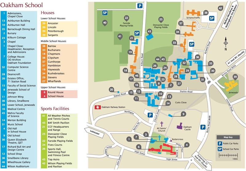 Oakham School Campus Map