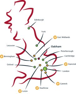 Oakham School Location Map